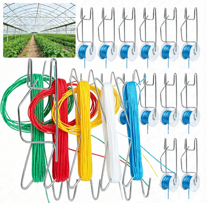 UV Treated Tomato Roller Hook with 100% Virgin PP and 7kg to 80kg Breaking Strength for Greenhouse Plant Support